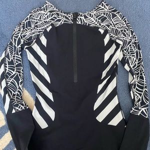 Lululemon Athletica zip-up rash guard! Cute pattern and very flattering cut